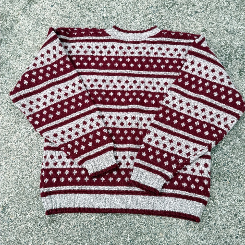 Vintage 80s/90s "The Lodge" Nordic Geometric Crewneck Sweater Pullover Unisex - Picture 10 of 10